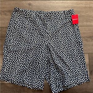 SPANX Navy and White Polka Dot Women's Bermudas